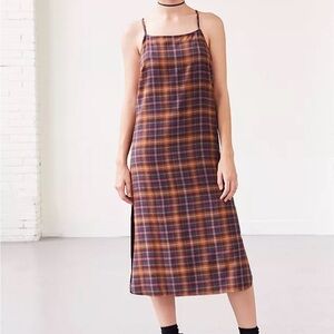 Silence + Noise Plaid Spaghetti Strap Dress